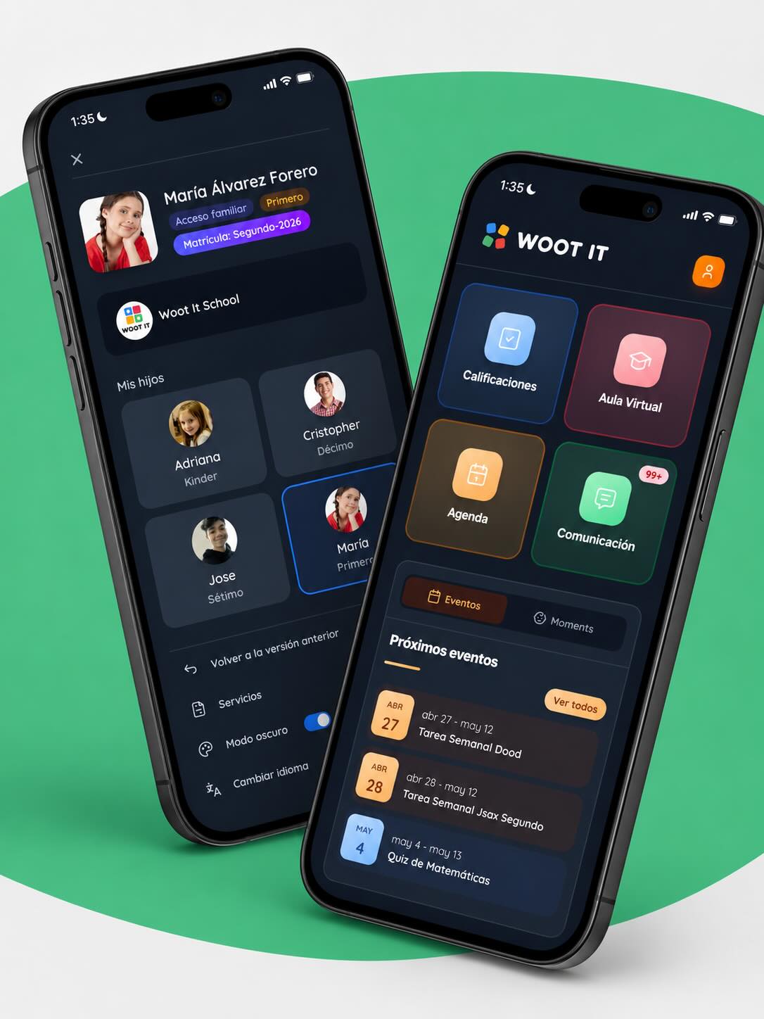 Aplicación móvil de WOOT IT